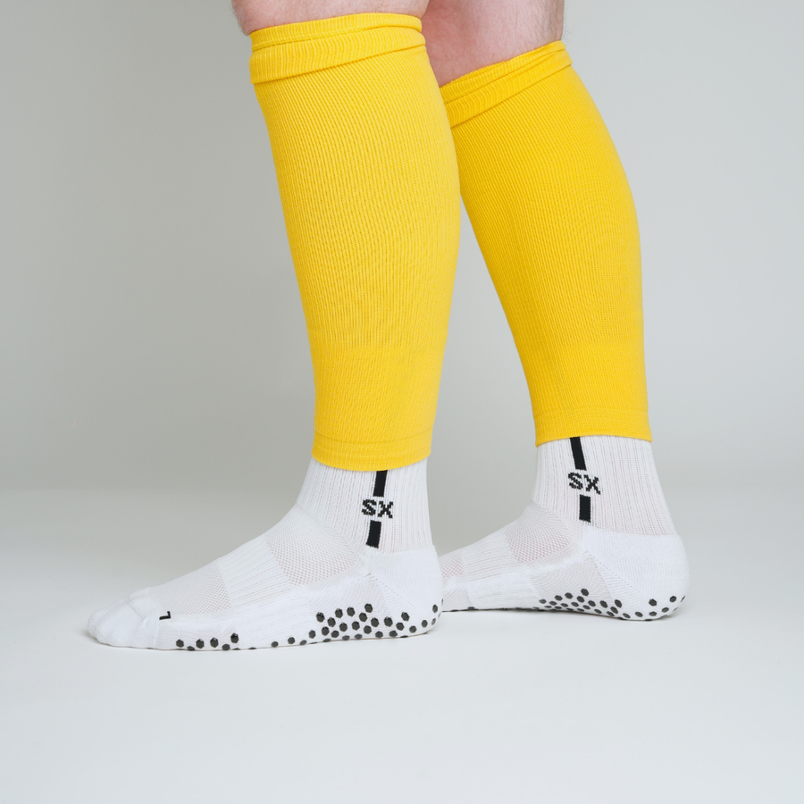 Fodbold Sleeves - XS / 32-35 - Gul - SuperSox sport sleeves til fodbold og alt slags sport